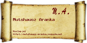 Mutshausz Aranka névjegykártya